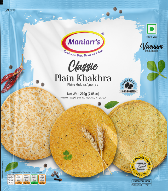 Maniarrs - Wheat Crisps - Khakhara - Plain 200gm