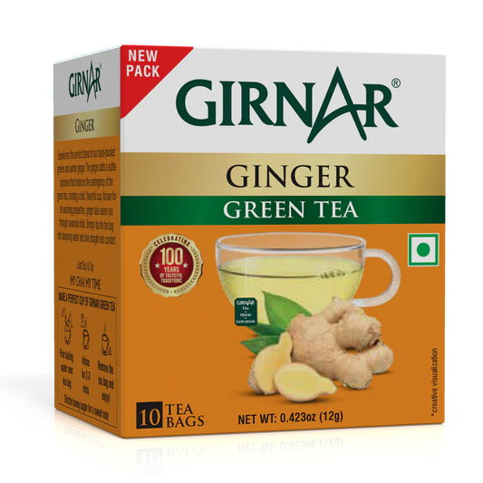 Girnar  - Green Tea - Ginger - 12g - Box of 10
