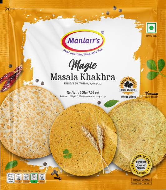 Maniarrs - Wheat Crisps - Khakhara - Masala (Spicy) 200gm