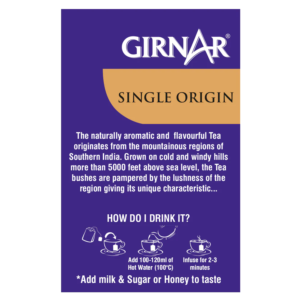 Girnar  - Black Tea - Nilgiri (10tb) - 10tb - Box of 10