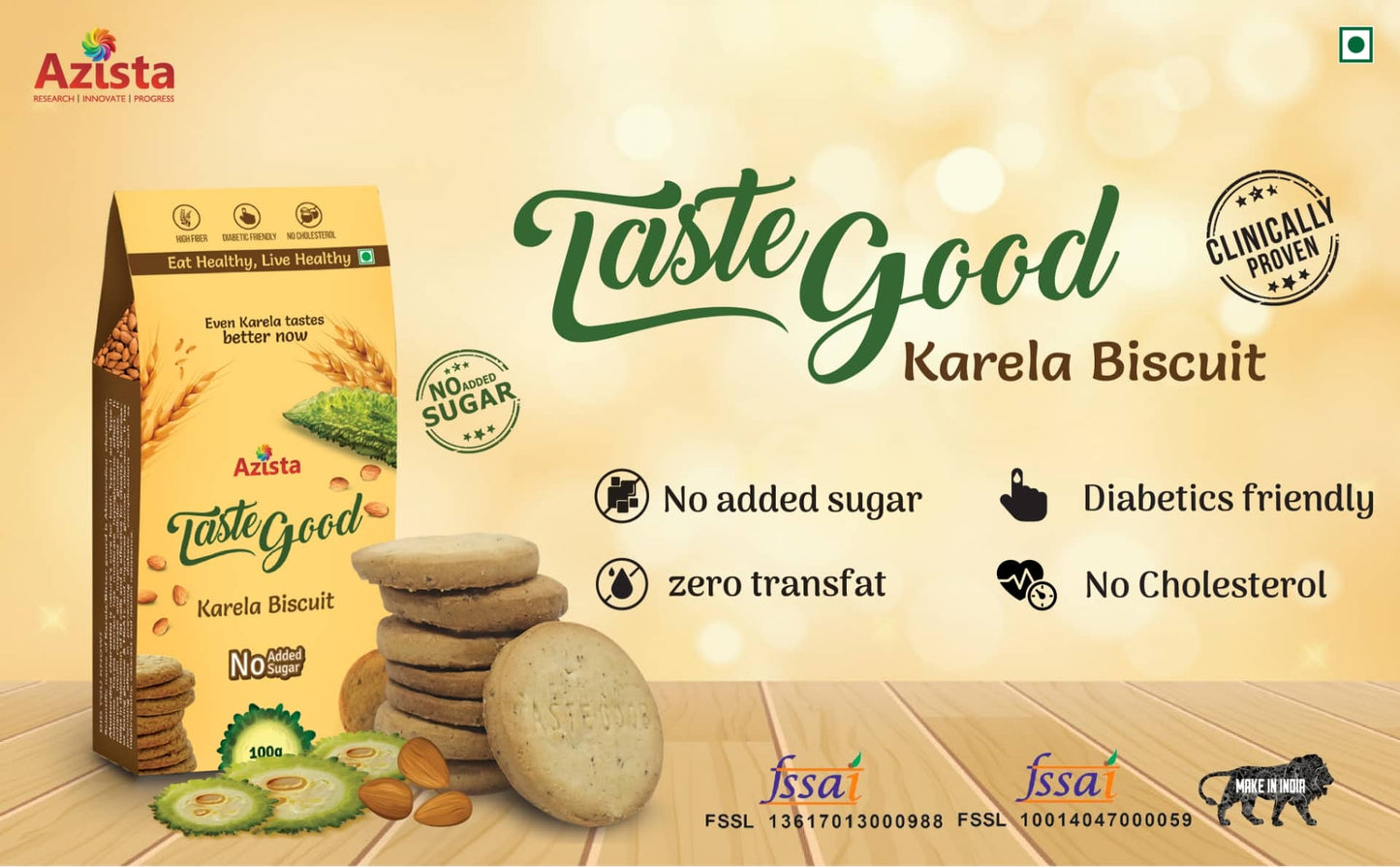 Taste Good - Karela Biscuit - Diabetic Friendly