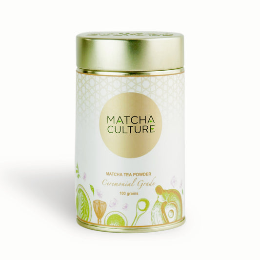 Matcha Culture - Ceremonial Grade ..100Gm Pouch with Wooden Spoon (ideal for tea hot/cold)