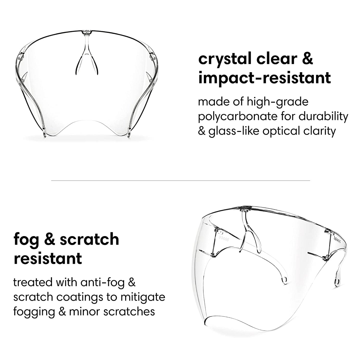 Face Shield - Stylish Hard - Classy Red Tint