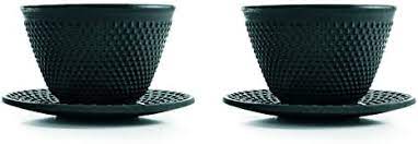 Tea cups - Black Cast Iron cups - Set of 2