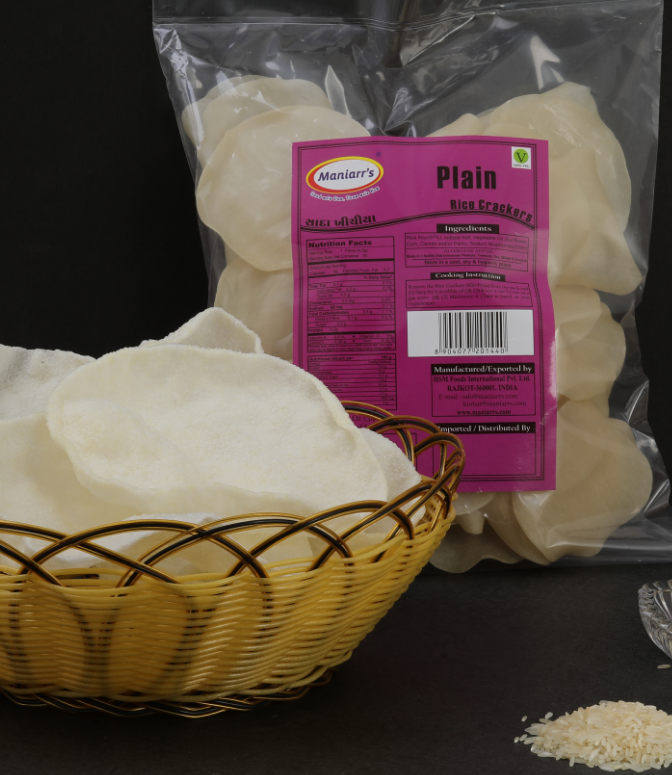 Maniarrs - Rice Crackers - Khichiya - Plain 300gm