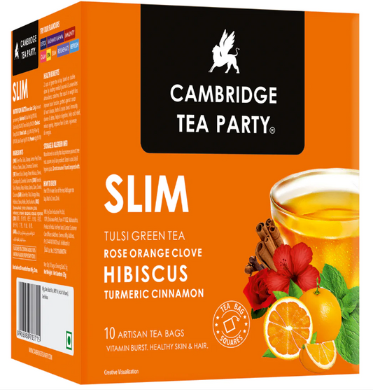 CTP Slim, Hibiscus Orange Clove Turmeric, 10 Tea Bags