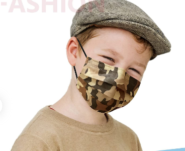 KIDS Disposable Mask - 50 in a Pouch - Army Style