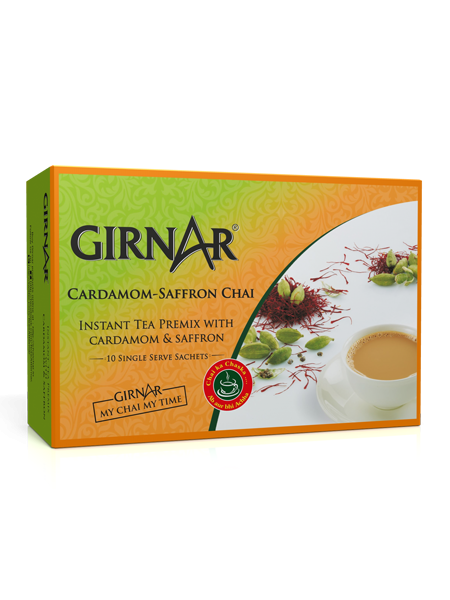 Girnar  - Premixed - Cardamom Saffron Chai - SW 140g - Box of 10