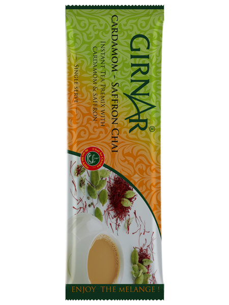 Girnar  - Premixed - Cardamom Saffron Chai - SW 140g - Pack of 10