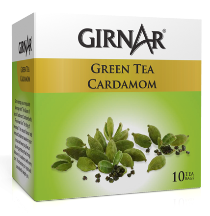 Girnar  - Green Tea - Cardamom - 12g - Box of 10
