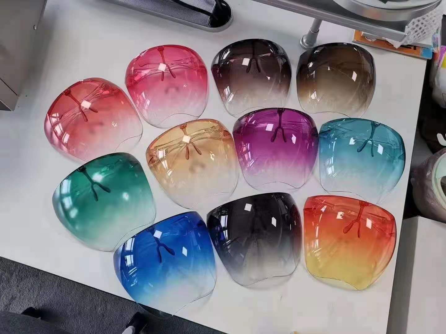 Face Shield - Stylish Hard - Classy Red Tint