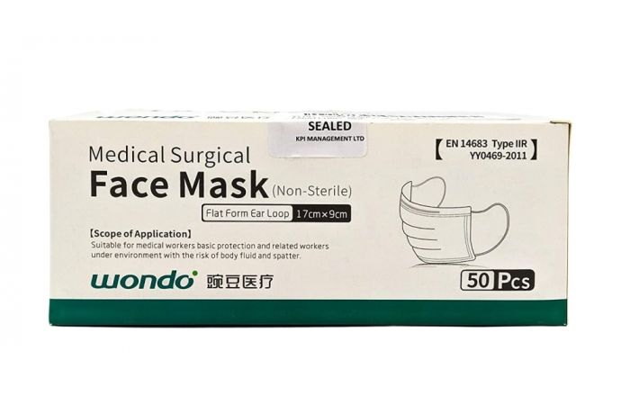 3ply Medical Disposable Mask CE Certified BFE 98% IIR  Blue - Box of 50