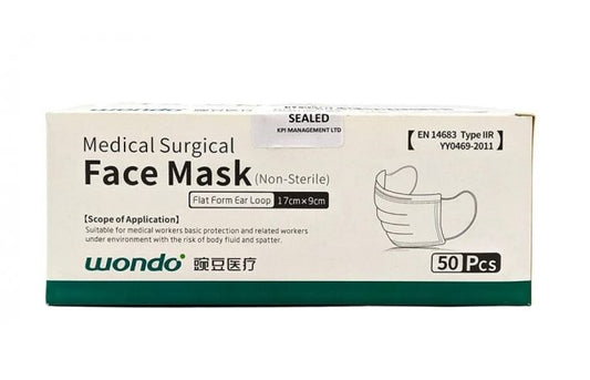 3ply Medical Disposable Mask CE Certified BFE 98% IIR  Blue - Box of 50