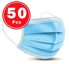 3ply Disposable Mask Blue Color - Box of 50 masks