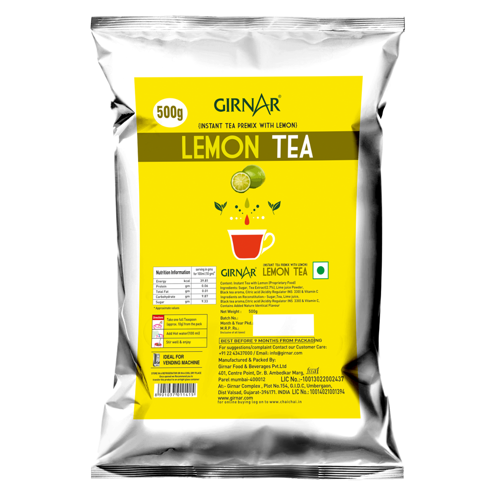 Girnar Premixed Black Tea Lemon - Bulk Pack 500Gm