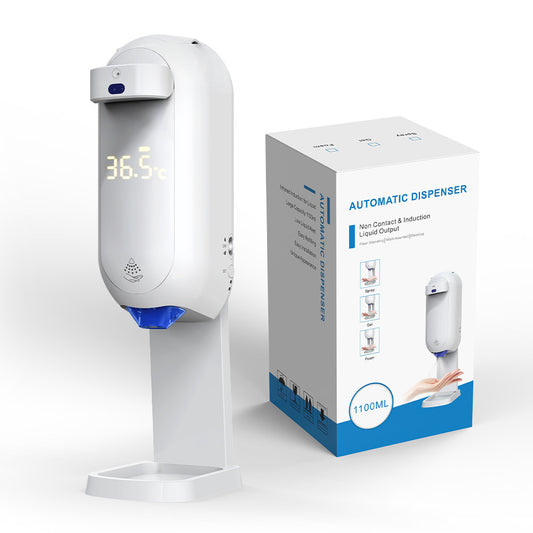 Automatic Temperature & Sanitizer Dispenser With Stand  L5 Pro Plus