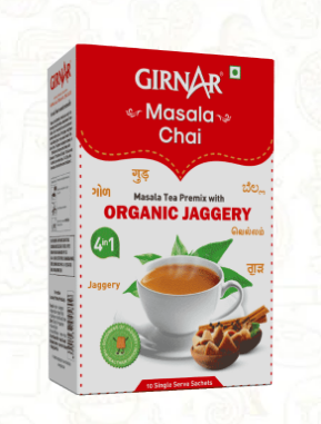 Girnar  - Premixed - Masala Chai with Organic Jaggery  Box of 10