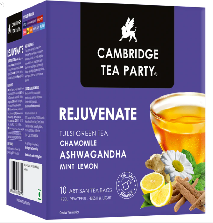 CTP Rejuvenate, Ashwagandha Chamomile, 10 Tea Bags