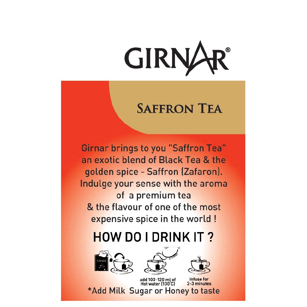 Girnar  - Black Tea - Saffron (10tb) - 10tb - Box of 10