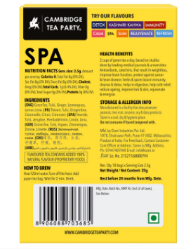 CTP Spa, Lemon Lemongrass, 10 Tea Bags