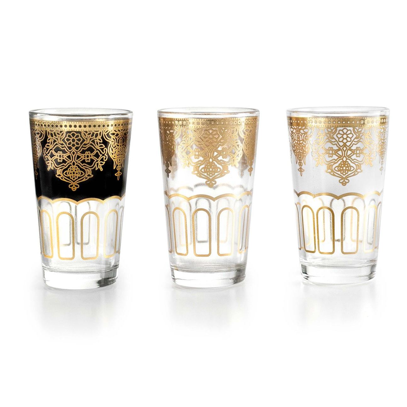 Moroccan Tea Glasses Set - 6  ( with or without Arabic Tea Pot)